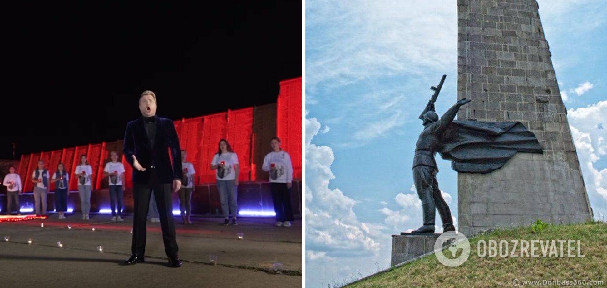 Басков заспівав 'Священну війну' на Саур-Могилі. Раніше там виступав уже мертвий Кобзон