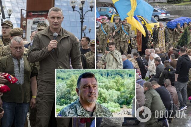 С защитником Украины попрощались на Майдане Незалежности