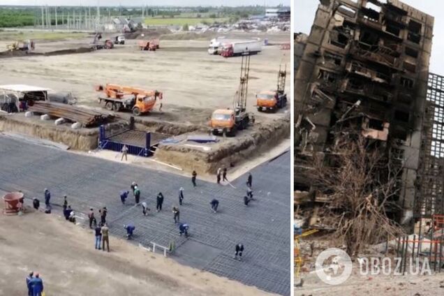 У Маріуполі окупанти риють окопи та ставлять техніку