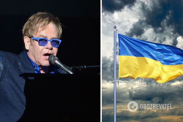 Елтон Джон перервав виступ в Англії, коли побачив у залі українку із синьо-жовтим прапором. Відео