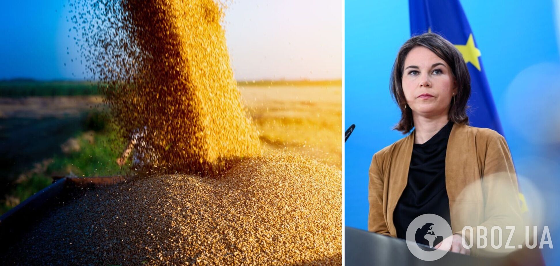 Бербок оптимістично дивиться на сухопутний експорт зерна з України