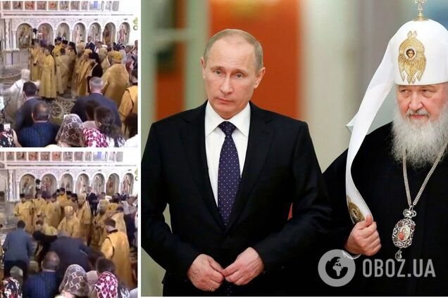 Карма? Патріарх Кирило впав під час освячення храму. Відео