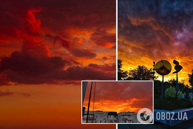 Небо в огне: в Одессе зафиксировали невероятно красивый багровый закат. Фото