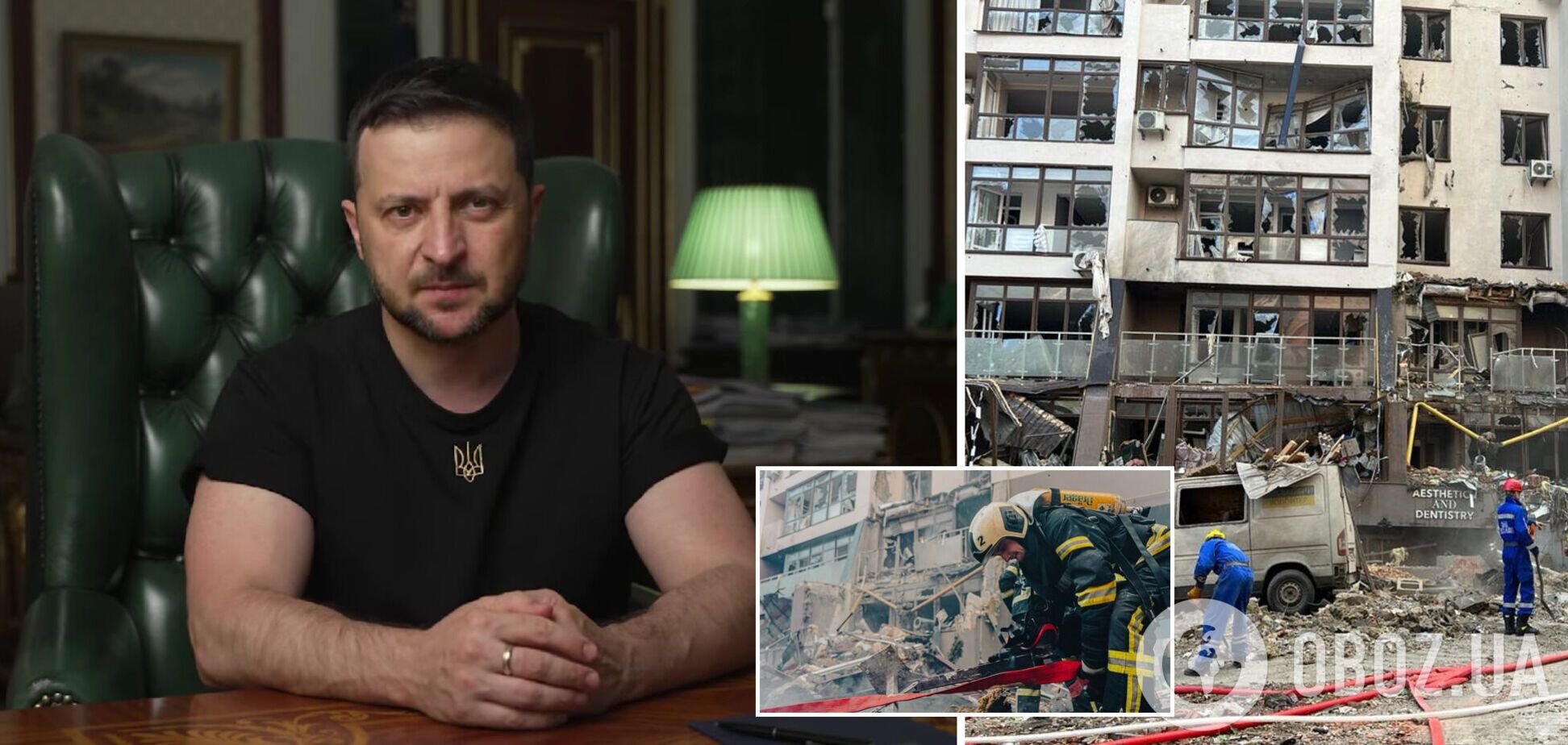 Зеленский – о ракетном обстреле Киева: 'вторая армия мира' 'победила' детский сад и жилой дом