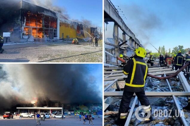 В Кременчуге оккупанты нанесли ракетный удар по ТЦ