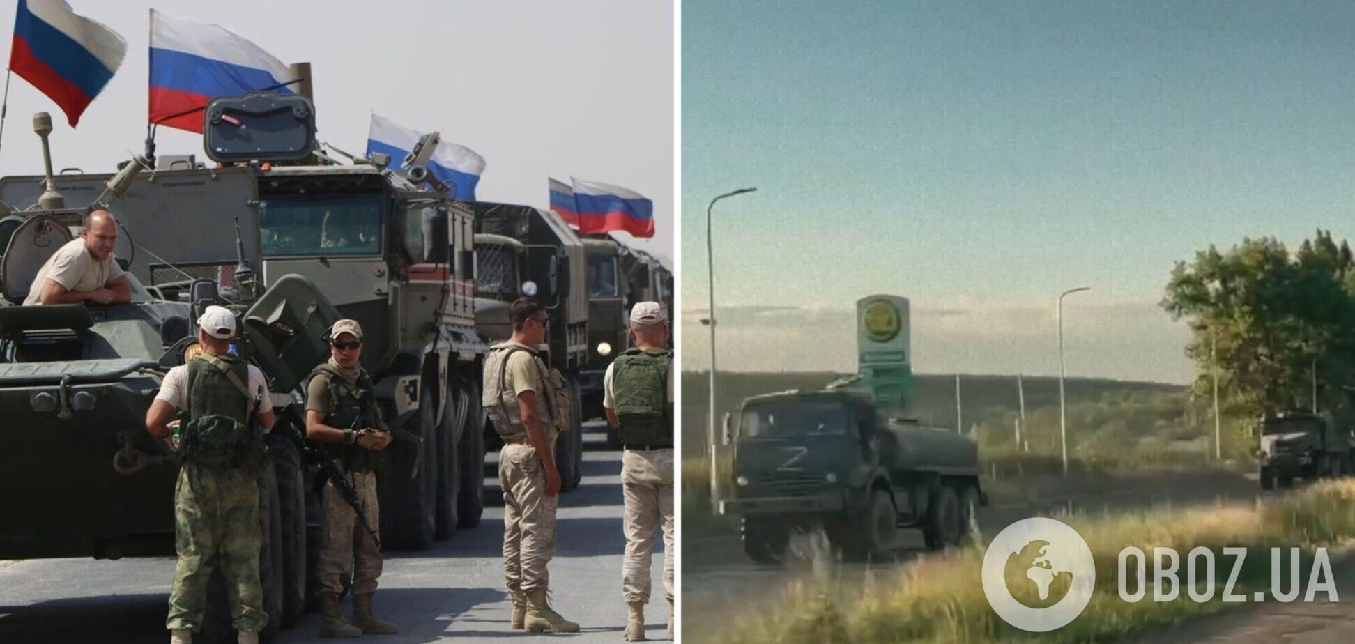 В сети показали видео перемещения военной техники оккупантов в сторону Запорожской области