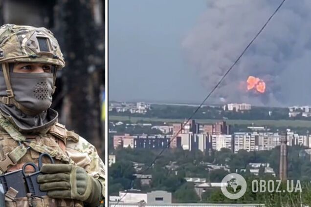 На Луганщине вспыхнул вражеский склад боеприпасов