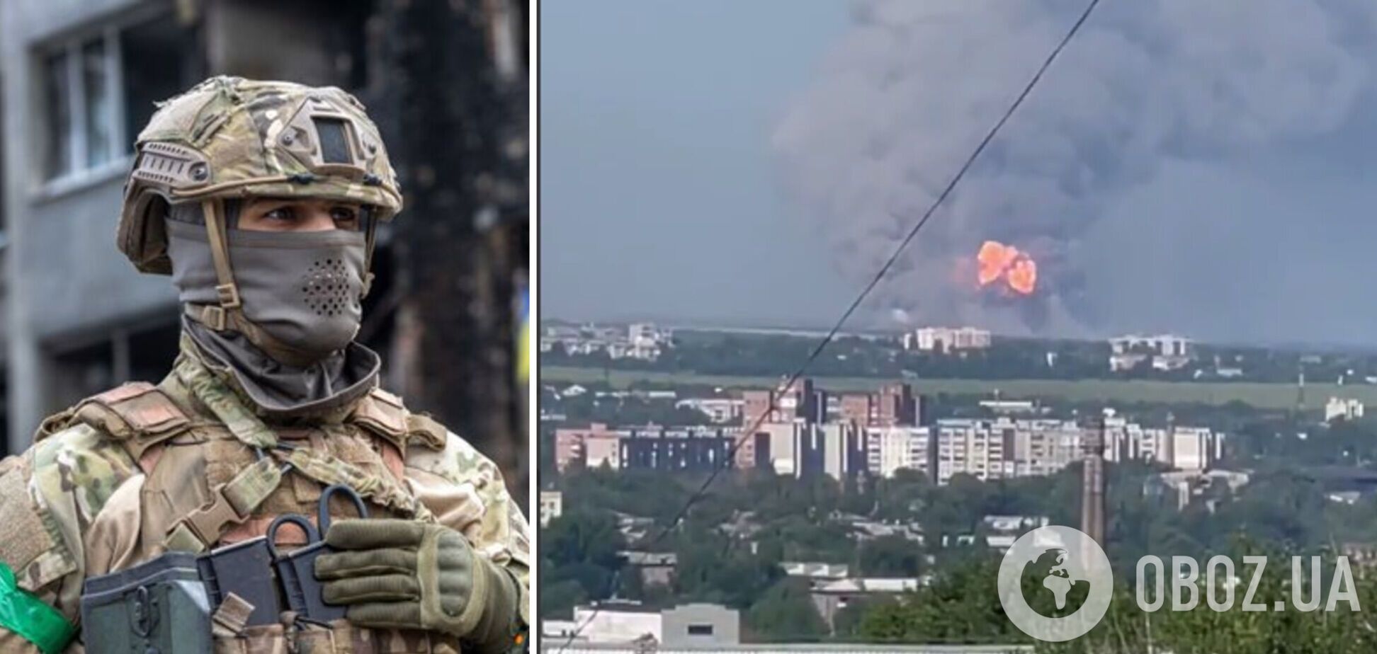 На Луганщині спалахнув ворожий склад боєприпасів