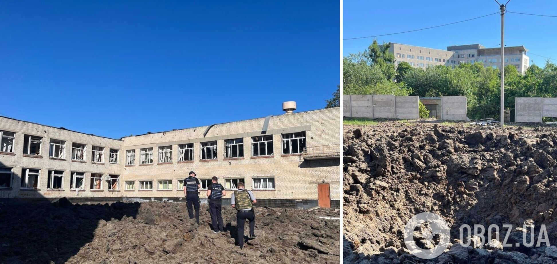 'Денацифицировали' школу: в полиции показали последствия ночного обстрела Харькова