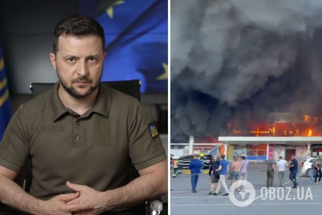 Зеленский об ударе по Кременчугу: ракеты прилетели в ТЦ, где было более тысячи гражданских и никакой опасности для армии РФ