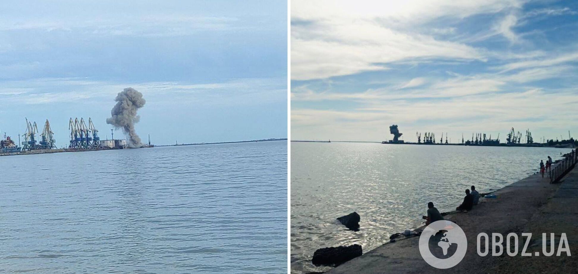 В порту оккупированного Бердянска прогремели два взрыва