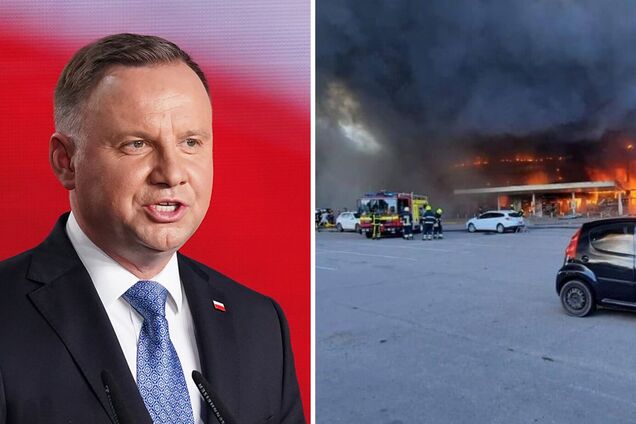 Анджей Дуда висловився про російський удар по ТЦ