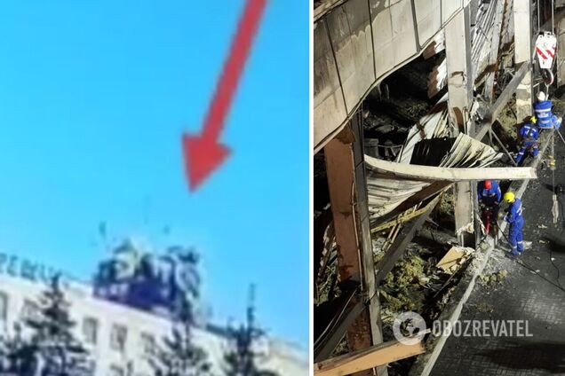 У мережі показали момент влучання ракет по Кременчуку