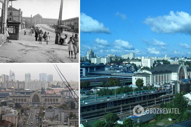 Вокзал у Києві тоді й зараз
