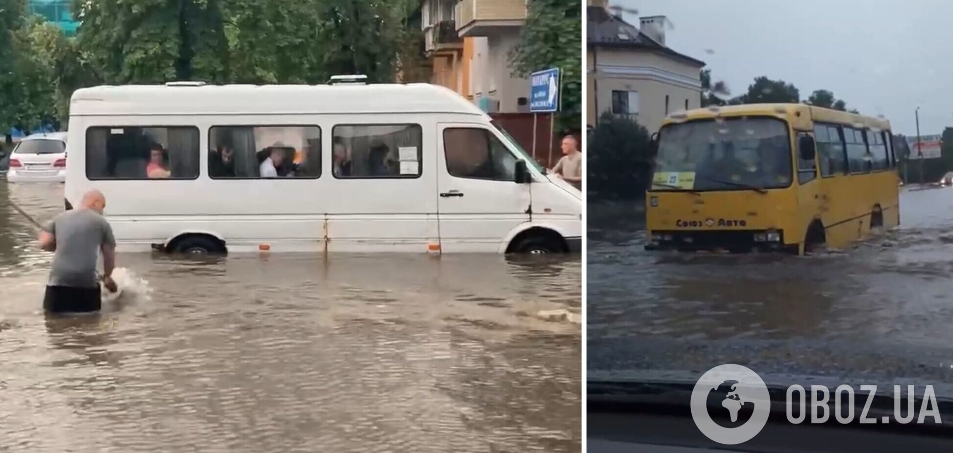 Чернігів накрила потужна злива з градом: вулиці й автівки пішли під воду. Фото і відео