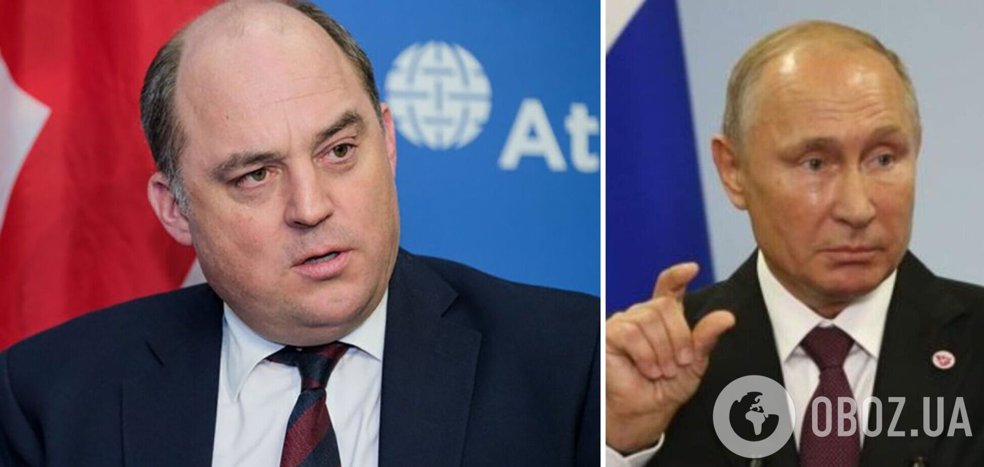 Міністр оборони Британії про поведінку Путіна: синдром маленького чоловіка