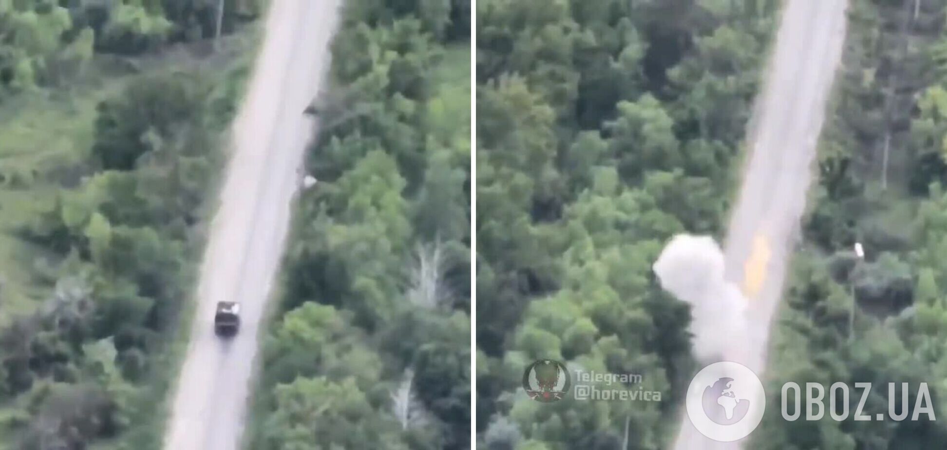 Українські захисники влаштували ефектний 'сюрприз' ворожій вантажівці з боєприпасами. Відео