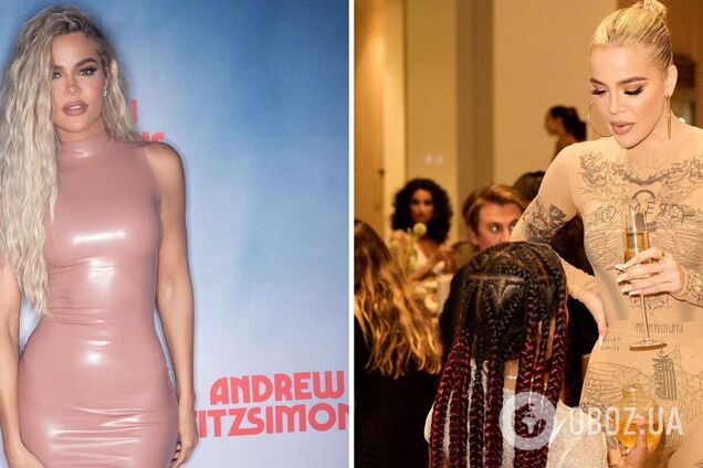 Хлои Кардашьян вышла в свет в костюме от украинского бренда с эффектом 'второй кожи'. Фото