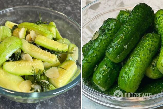 Як правильно маринувати кабачки та огірки: рецепти