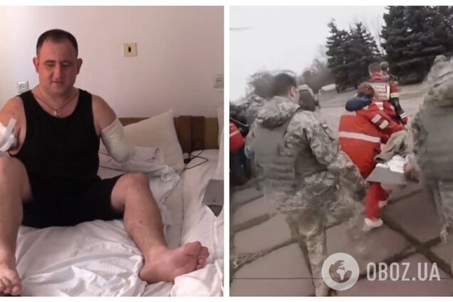 Эвакуированный с 'Азовстали' украинский морпех, который лишился рук, рассказал о пережитом. Видео
