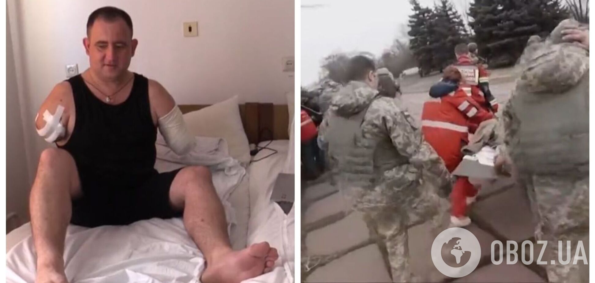 Эвакуированный с 'Азовстали' украинский морпех, который лишился рук, рассказал о пережитом. Видео