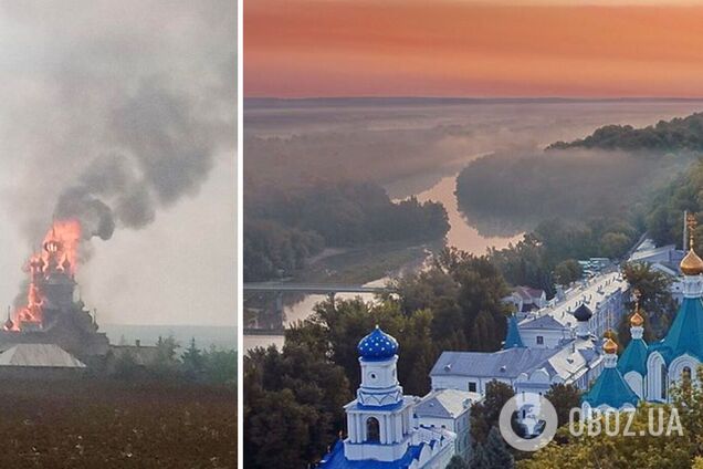 Внаслідок ворожого обстрілу згорів скит Святогірської Лаври: окупанти вже звинуватили ЗСУ. Фото і відео