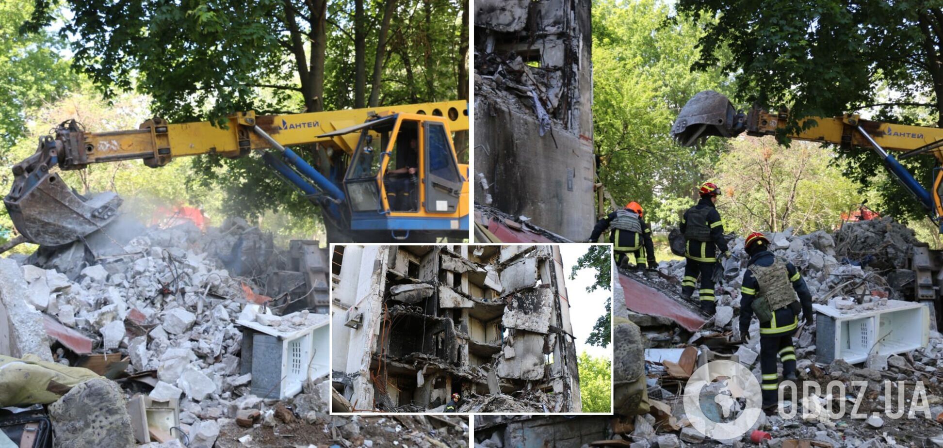 В Харькове начали разбирать завалы многоэтажки на Салтовке
