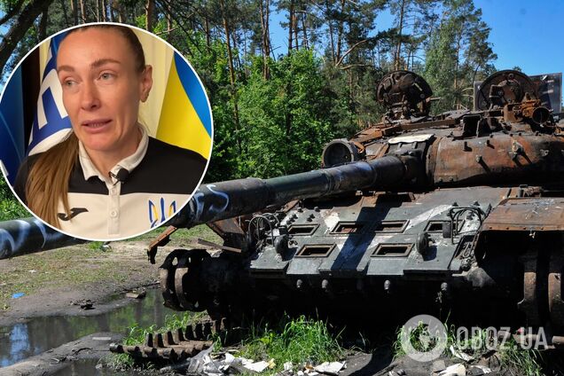 Знищений танк під Києвом