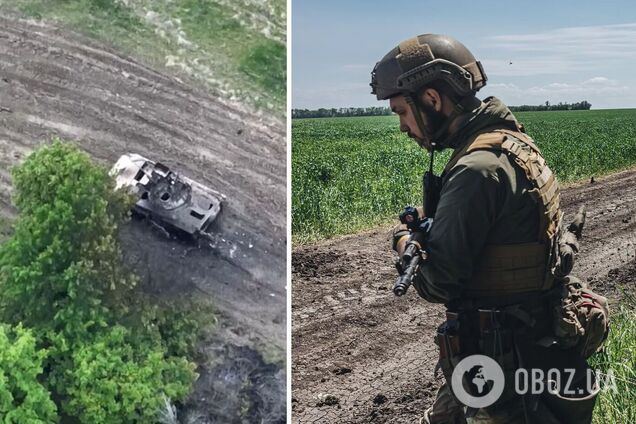 Українські воїни засікли ворожу БМП-2 і знищили її точним ударом. Відео