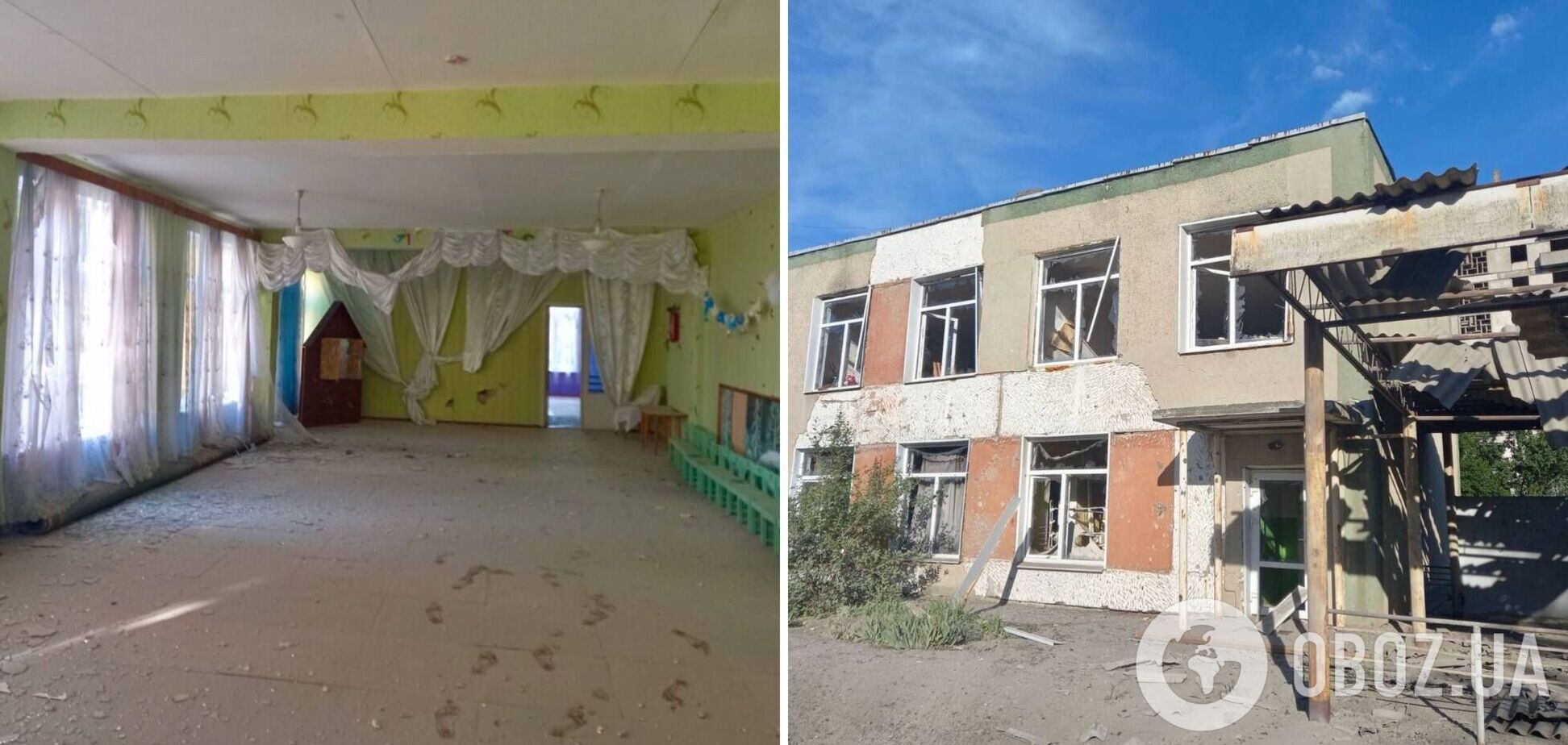 Войска РФ нанесли ракетный удар по детскому садику на Запорожье. Фото последствий