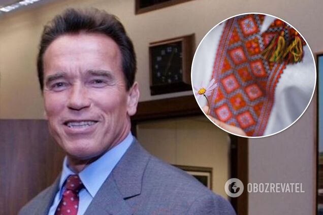 Шварценеггер носитиме вишиванку: подарунок зірці підніс уродженець Бучі