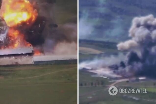 Украинские военные уничтожили склад с боеприпасами оккупантов и вражеские 'Грады': яркое видео