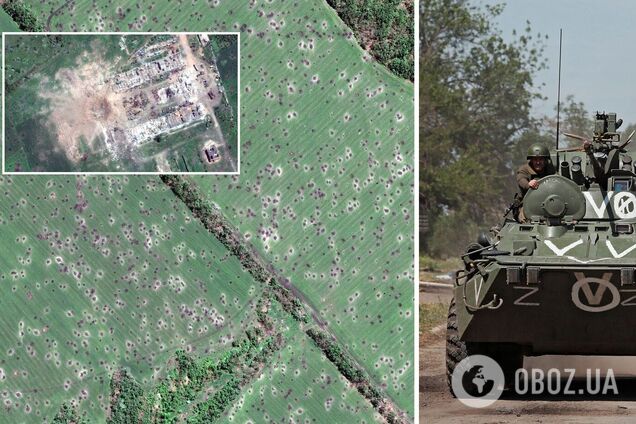 В Maxar показали разрушенное Рубежное и 40-метровую воронку от бомбы в Довгеньком. Спутниковые фото