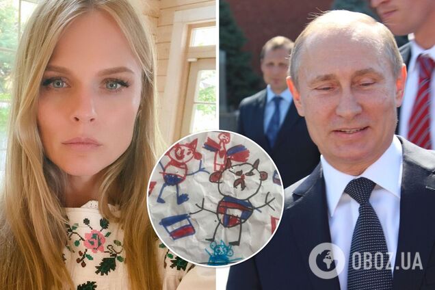 Фреймут показала портрет Путіна, намальований 4-річною дочкою: чорт уже поруч