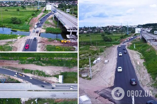 Рабочие заасфальтировали временную переправу