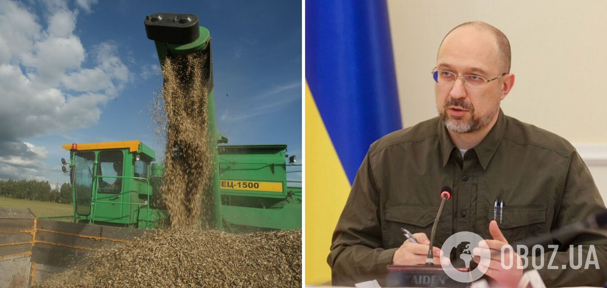 Шмыгаль заявил об объемах заблокированного в Украине зерна