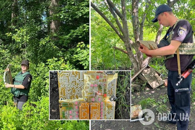 За 40 кілометрів від Харкова знайшли уламки збитої ворожої ракети. Фото