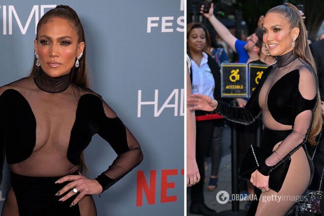 Дженніфер Лопес прийшла на прем'єру фільму про себе у сміливій прозорій сукні та приголомшила публіку. Фото