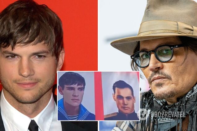 В Алчевську окупанти видали Джонні Деппа та Ештона Кутчера за дідів-героїв СРСР. Фото