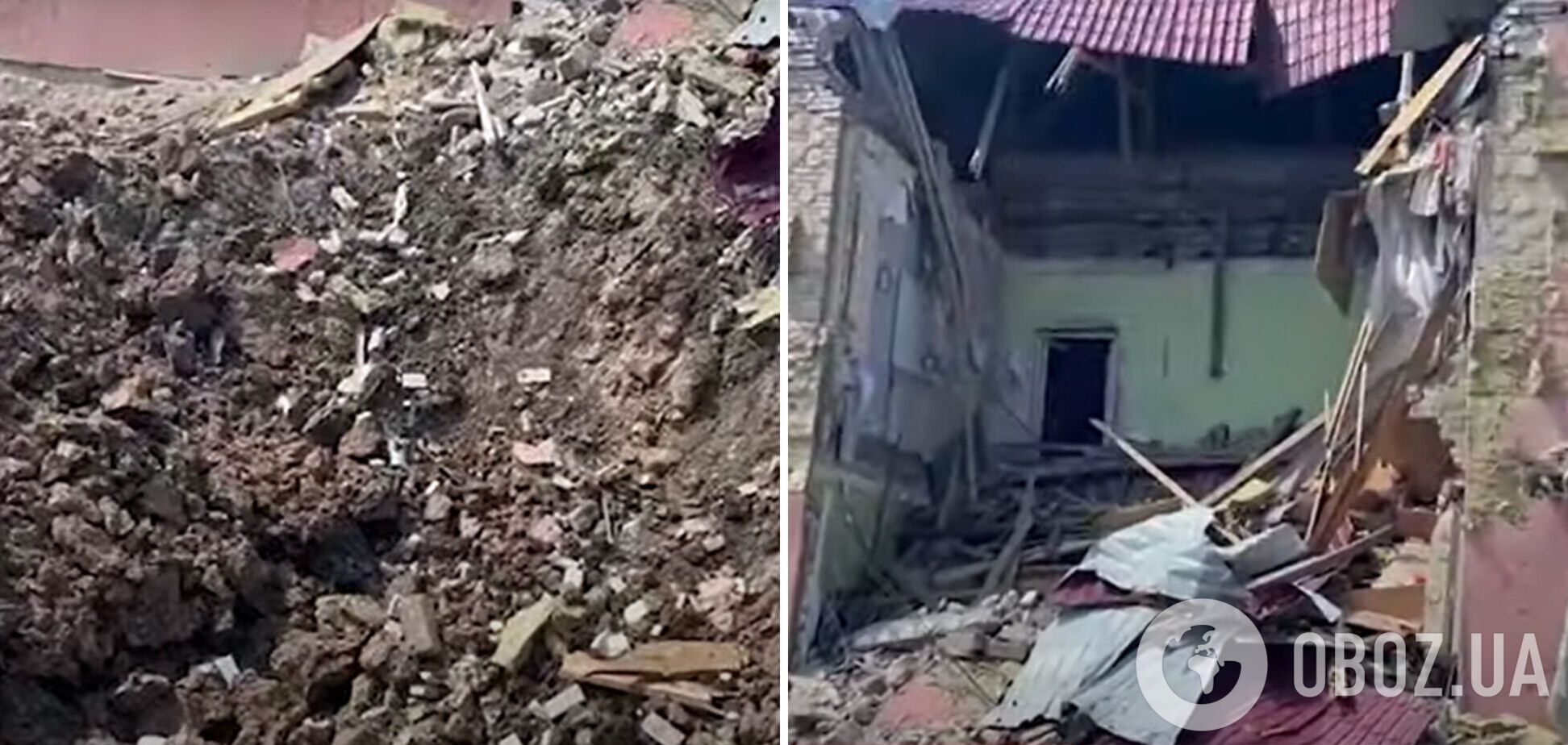Российские оккупанты сбросили авиабомбу на школу вблизи Северодонецка. Видео