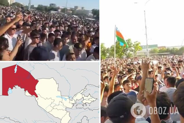 Жителі Каракалпакстану (республіка в Узбекистані) протестують проти змін до Конституції