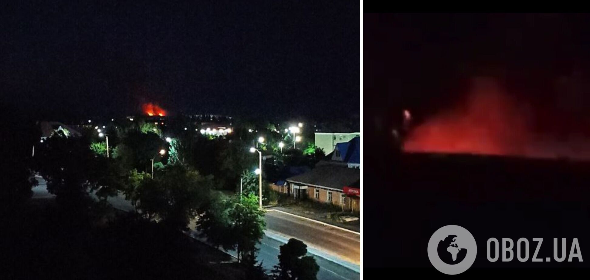 Горит и детонирует: в оккупированной Кадиевке на Луганщине слышали 'хлопки' на складе боеприпасов. Видео