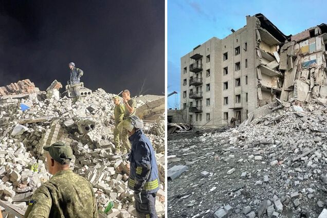 Росіяни влучили ракетами в багатоповерхівку, під завалами – десятки людей