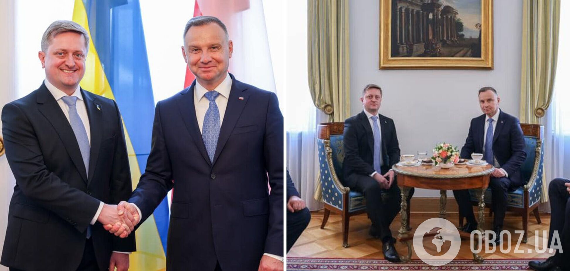 Новый посол Украины в Польше Зварыч вручил президенту Дуде верительные грамоты. Фото