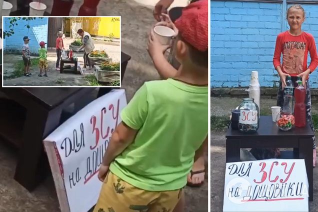 У Чернігові 8-річна дівчинка продає компот, щоби зібрати гроші на дощовики для ЗСУ. Відео