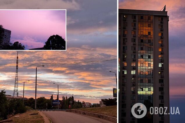 Лиловое небо: в Одессе вечером наблюдали невероятно красивый закат. Фото