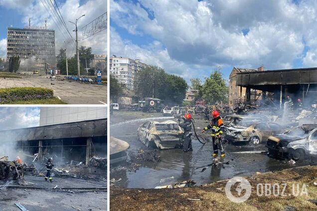 У Вінниці вогонь із місця вибуху перекинувся на автостоянку: горять десятки машин