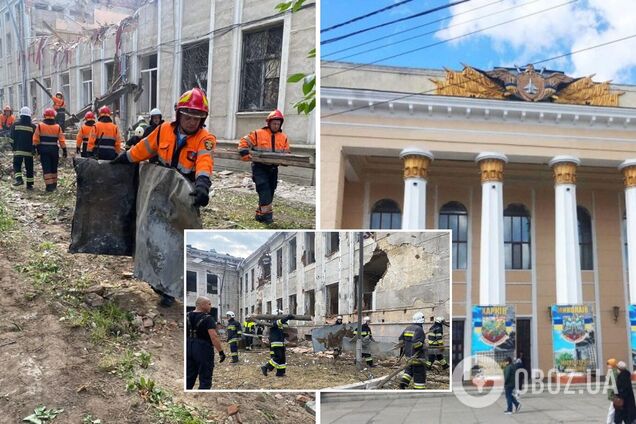 У Вінниці вирішили знести Будинок офіцерів, пошкоджений ракетним ударом. Фото