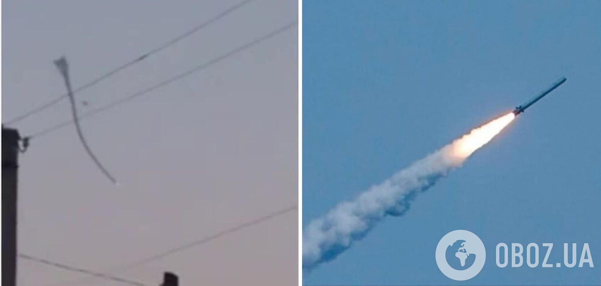 Український винищувач збив ворожу ракету у небі над Київщиною: момент зняли на відео