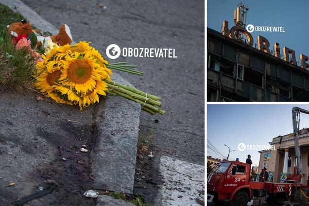 В Виннице люди несут к месту трагедии цветы